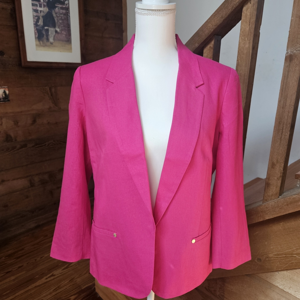 Anne Klein Fuchsia Blazer, Color Is More Of A Fusion Pink/purple